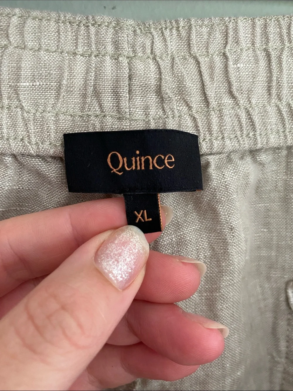 Quince Men’s 100% European Linen Drawstring Beach Pants in Flax Size XL